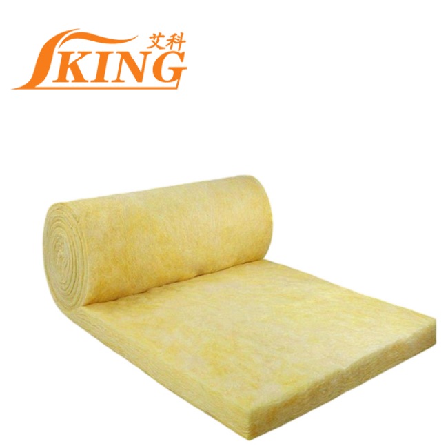 IKING Flexible Glass Wool Roll Thermal Insulation Blanket for Pipeline Roof HVAC
