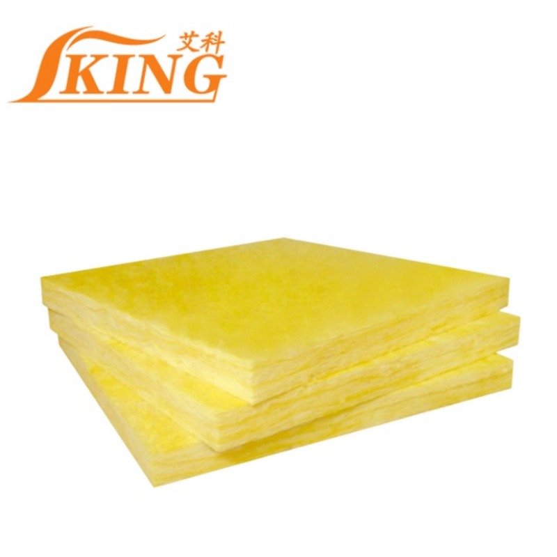 IKING Rigid Glass Wool Insulation Board for Wall Roof HVAC Acoustic Insulation